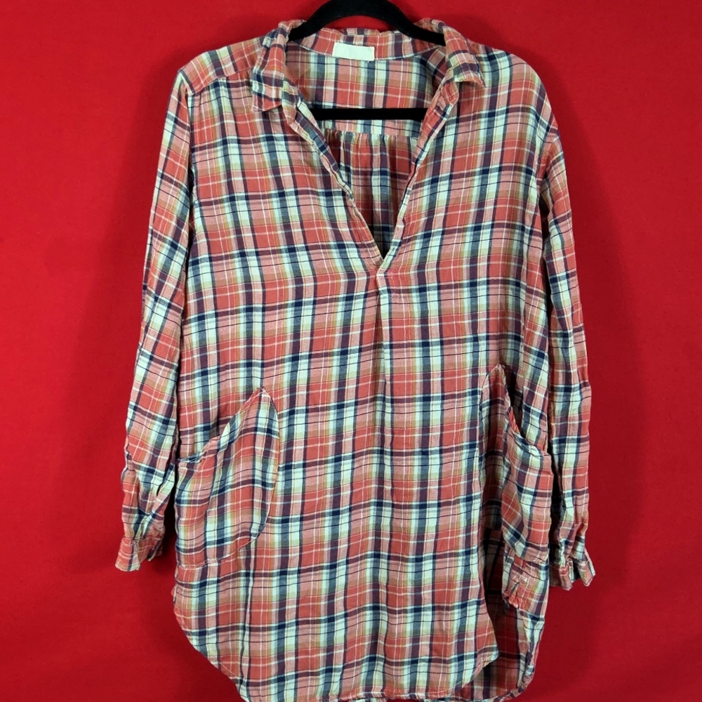 CP‎ SHADES Teton Tunic Plaid Size Small